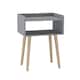 image 8 of Scandi Storage Side Table with Pine Legs Brown | Colour: Rustic Brown