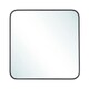 image 6 of Living and Home Square Wall Mirror - Black - 70cm | Black