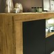 image 3 of TV Unit 145cm Black Matt Doors Free LED Oak Modern Media Cabinet Multi | Oak Matt Body & Black Matt Doors