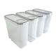 image 8 of 4pc Airtight Reusable Plastic Kitchen Food Storage Container Organiser Set