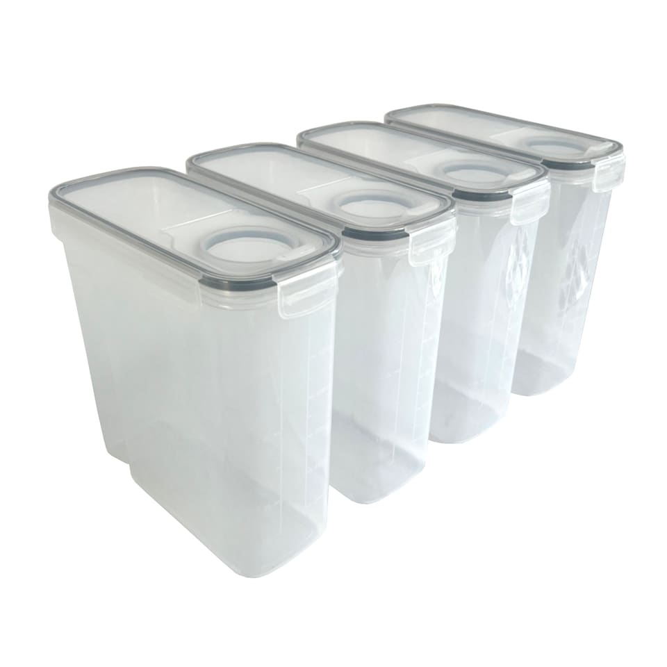 image 1 of 4pc Airtight Reusable Plastic Kitchen Food Storage Container Organiser Set