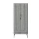 image 1 of Malmo 2 Door 2 Drawer Wardrobe with Scandi Legs Cupboard Hanging Rail 180cm | Multi | Grey Ash Grey | 1