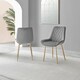 image 2 of Furniturebox 2x Pesaro Grey Velvet Gold Leg Luxury Dining Chairs