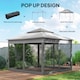 image 3 of Outsunny Garden Folding Tent Heavy Duty Pop Up Gazebo for Party Light Grey | Grey | Light Grey