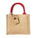 image 1 of Westford Mill Mini Jute Gift Bag - Natural/Bright Red - One Size