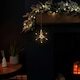image 3 of 20cm Battery Operated Light up Hanging Christmas Shooting Star Bauble in Gold with LEDs