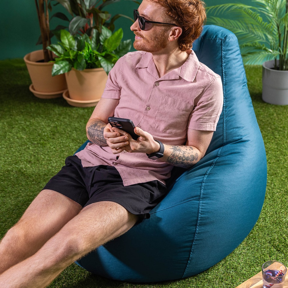 image 1 of icon Dalton Medium Beanbag Outdoor Teal Set of 2