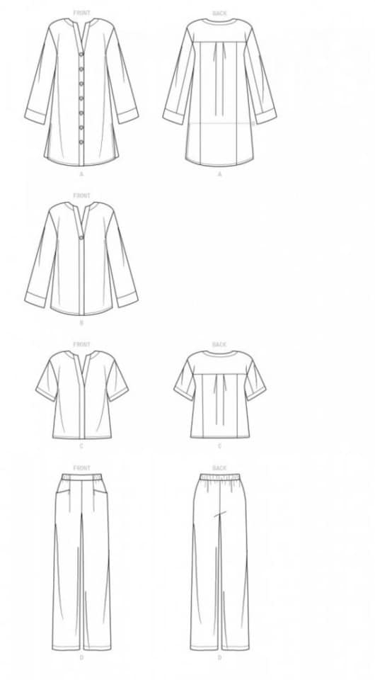 image 1 of Simplicity 9113 Paper Sewing Pattern – Women’s Tops, Tunics & Trousers, Size U5 (16–18–20–22–24), Intermediate