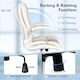 image 8 of COSTWAY PU Leather Office Chair Height Adjustable Executive Chair Beige
