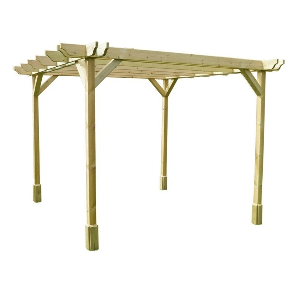 image 1 of Double Premium Pergola - Wood - L360 x W360 x H270 cm - Light Green