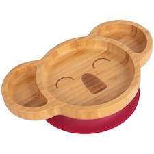 Tiny Dining Children's Bamboo Suction Koala Plate - Red Red
