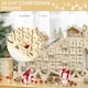 image 5 of HOMCOM Christmas Advent Calendar Light Up Sleigh w/ Countdown Drawer, Village