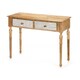 image 1 of Hall Table with 2 Drawers Gift Decor 35 White Brown 98 x 77 x 42 cm Stripes N/A