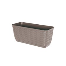 Rato Rattan Design Plant Pots Rectangle Planter Large | Cream | Beige & Set of 1 | 1