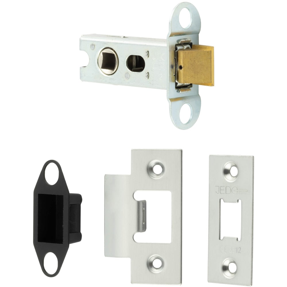 Heavy Duty Tubular Latches for Secure Door Locking - 64mm Satin Stainless Steel