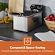 image 9 of GEEPAS Deep Fat Fryer 3L | Food Grade Stainless Steel with Viewing Window, Silver
