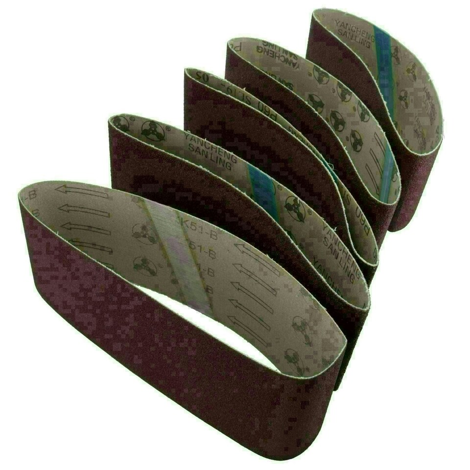 image 1 of 457mm x 75mm Mixed Grit Durable Abrasive Sanding Power File Belts Sander 10pk