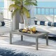 image 2 of Outsunny Garden Aluminium Outdoor Coffee Table Patio Table w/ Grey Grey | Grey