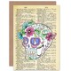 image 1 of Sugar Skull on Dictionary Birthday Card