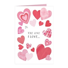 To The One I Love Valentines Card with Envelope