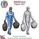 image 3 of Trackside Unpainted Figures Bin Men x 3 Scenery Set 123 1:32 Wasp