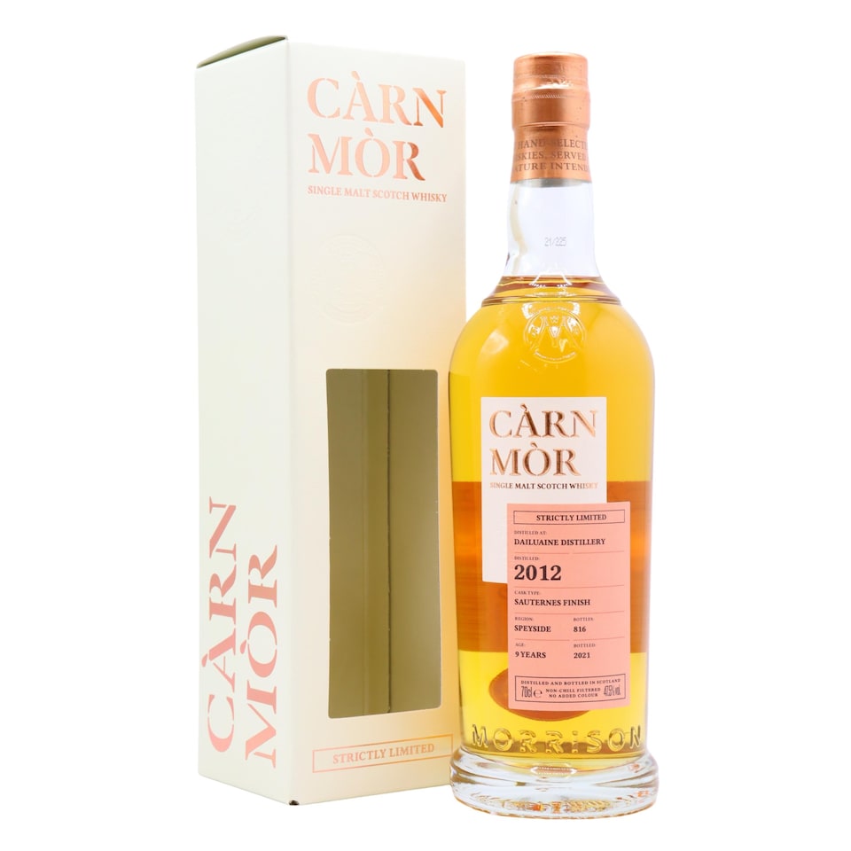 Dailuaine - Carn Mor Strictly Limited Sauternes Wine Cask Finish Single Malt Scotch 2012 9 year old Whisky