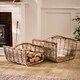 image 2 of Rattan Log Cradle Basket N/A