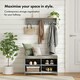 image 3 of VonHaus Ash Hall Grey Wall Mounted  Coat Hooks with Shelf Grey | One Size