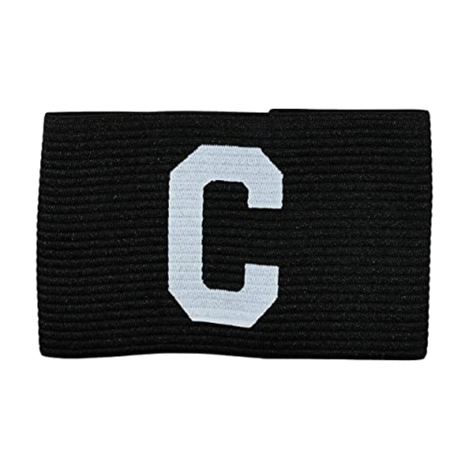 image 1 of Precision Unisex-Youth Big C Captains Armband, Black-White, Junior