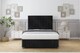 image 2 of Sloomy California Black Naples Divan Bed Base 2 Drawers Left Side With 54 Inch Floor Standing Headboard & 12 Inch Matching Footboard | Black | Black | Small Single | 1