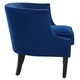 image 3 of Interiors by Premier Blue Velvet Studded Chair, Easy to Clean Leather Armchair, Body Supportive Accent Chair