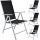 image 1 of Garden Chairs Marilena - folding, aluminium, 7-position adjustable backrest | Silver | black/silver | 4