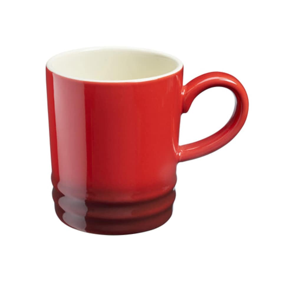 image 1 of Cooks Professional 4 Piece Mug Set |  Durable Dishwasher Safe Stoneware | 350ml | Red | Red