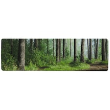 Beautiful summer forest with different trees Designer (Runner Rug)