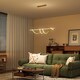 image 7 of HOMCOM LED Pendant Light, Modern Ceiling Light with three Temperatures, Adjustable Height Hanging Fixture with Wall Switch for Kitchen Island, Dining Room, Gold Tone | Gold