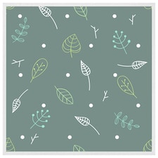 Hand drawn leaves (Picutre Frame) White | XS