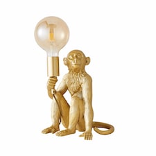 ValueLights George Monkey Gold Table Lamp & Bulb | Gold