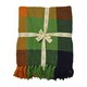 image 1 of Multicoloured Check Herringbone Throw Blanket - 100% Cotton Multi | 125 x 150cm
