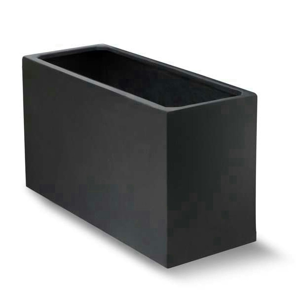 image 1 of Primrose Polystone Small Black Trough Planter 80cm