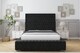 image 1 of Sloomy Ambassador Black Plush Bed Frame With Mattress With 50"  Upholstered Headboard 4' Small Double
