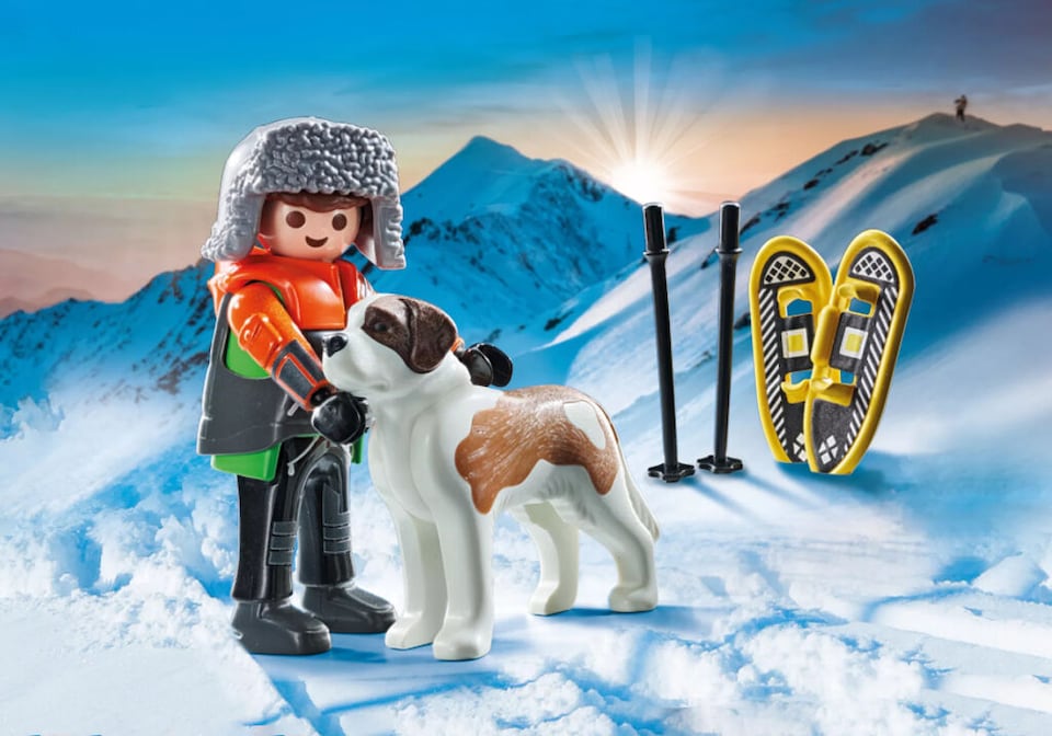 image 1 of Hiker with Saint Bernard