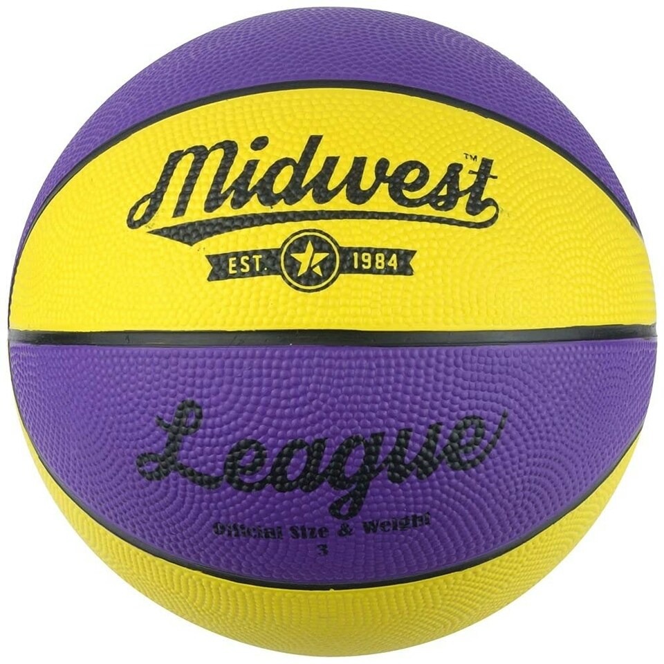 image 1 of Midwest Unisex-Youth League Basketball, Black, 6
