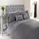 image 1 of Limoges Polycotton Floral Duvet with Pillowcase Grey | Single