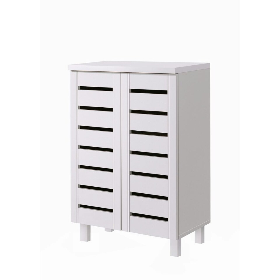 image 1 of 2 Door 4 Tier Shoe Cabinet