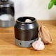 image 5 of Cole & Mason Elmdon Ceramic Garlic Keeper Black