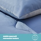 image 4 of Silentnight Summer Breeze Seersucker Coverless Duvet 2.5 Tog Blue Light Grey | Blue | Blue | King