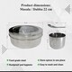 image 2 of Buckingham Stainless Steel Massala Dabba  set ,   7 cups + 1 Spoon  , 22.5 cm  with Acrylic / SS Lid Silver