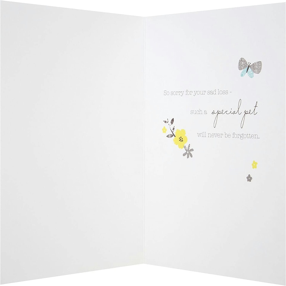 image 1 of On Loss of A Pet Foil Finished Sympathy Card
