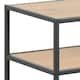 image 5 of Seaford Console Table, 2 Shelves in Black and Oak