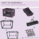 image 6 of PawHut 60cm Soft Side Pet Carrier w/ Cushion, for Miniature Dogs - Purple